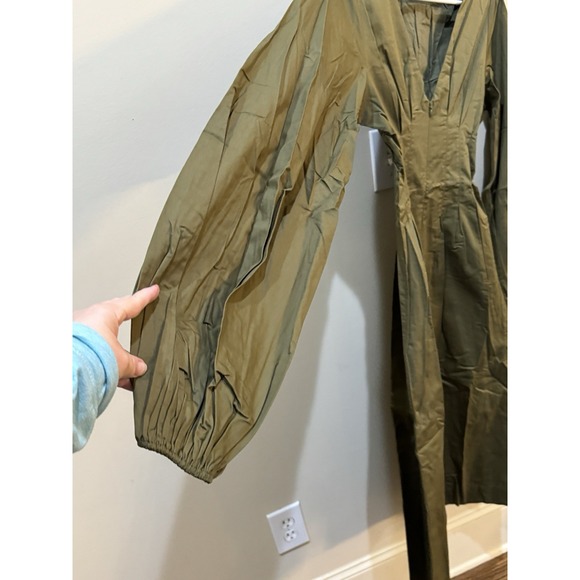 Andrea Iyamah Nia Culotte Jumpsuit Size XS 4/6 Olive Green New Resort Wear‎ - Picture 5 of 13